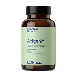 Effective Nature Apigenin Kapseln, Braunglasflasche mit grünem Etikett, 120 Kaps., 100 mg, vegan