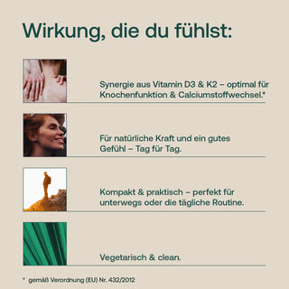 Vitamin D3 + K2 Kapseln