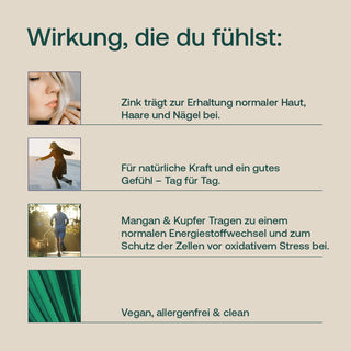 Zink Komplex vegan mit Mangan und Kupfer