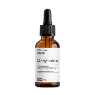 Effective Nature Methylenblau Tropfflasche, 100 ml, 1% wässrige Lösung, braunes Glasfläschchen mit schwarzem...